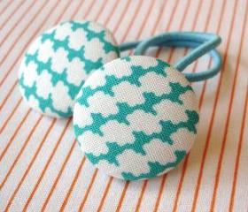 Teal Clouds. Hair Ties.