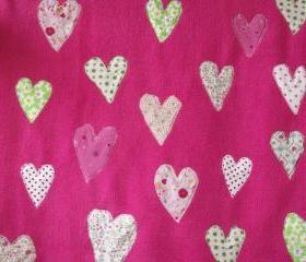 Pink baby blanket pink with hearts crib blanket