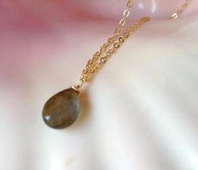 Simple and Elegant Labradorite Drop