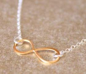 FOREVER--Bali Gold Vermeil Eternity Symbol Necklace