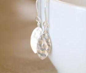 Hammered Sterling Silver Earrings