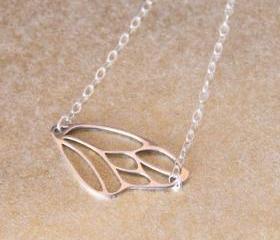 Dragonfly Wing Charm Sterling Silver Chain Bracelet