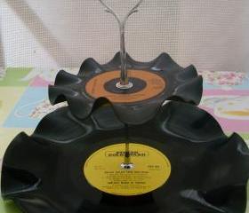 Revived Vinyl 2 Tier Cake Stand