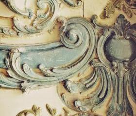 Blue Lace - Versailles - France Paris - Blue Gold White - 8x10"