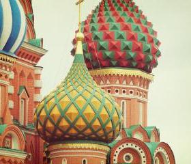 Russian Onion Domes - St. Basil's Cathedral - Moscow - Fine Art Photography 8x10'