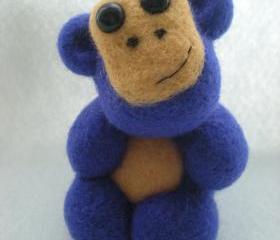 Custom Order for Joe - Needle Felted Purple Monkey