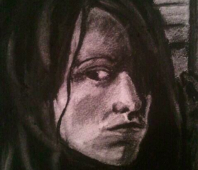 CUSTOM Portrait Drawing, Gift Idea, Charcoal on Printmaking Paper 