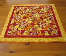 Quilted Table Topper Blossoms