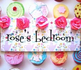 Personalized Tea Party Children's Bedroom Sign
