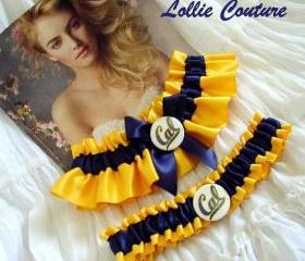 Sports Garters, Logo Garters, Wedding Garters, Bridal Garters, Team Logo Garters