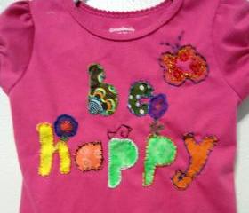 Upcycled Toddler Shirt Hand Embroidered With Matching Leggings
