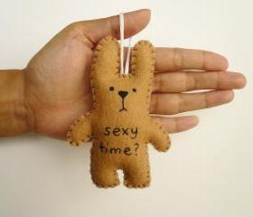 cute rabbit ornament Christmas tree decoration or gift funny bunny - Sexy time