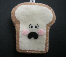Funny Toast Ornament - Terrified Toast