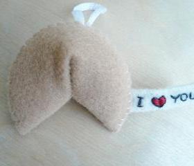 Felt Ornament Fortune Cookie