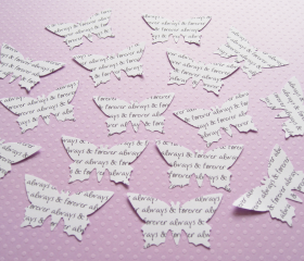 75 x 2 Inch Personalised Custom Butterflies - Great for Weddings, Invites, Table Decor, Favours