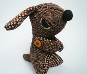 Stuffed animals - Evil Dog - Brown Vintage style