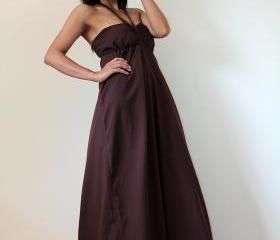Brown Maxi Dress - Sexy Strapless Long Cotton Maxi Dress : New Cutie & Sexy Collection