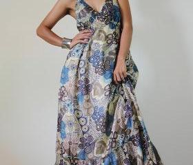 Maxi Dress Boho Cotton Sleeveless Long Gown : Kiss of the Sun Collection