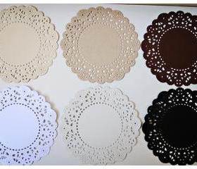 Parisian Lace Doily basic color for Scrap booking or card making / pack 