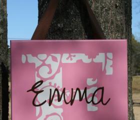 Personalized 'Emma' Girls Name Wall Hanging