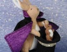 The Rabbit Magician Set of 4 5 X 7' Blank Notecards