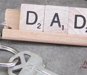 DAD Scrabble Tile Keychain