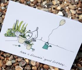 A6 birthday garden card (Anonymity range)