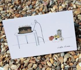 A6 Birthday cake card (Anonymity)