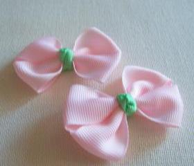 Mini Boutique Bow Pair - Blush Pink, Mint Green
