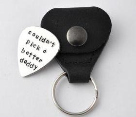 Guitar Pick with case, Hand Stamped Personalized Guitar Pick with case, custom Guitar Pick, father's day gifts, gift for dad, Graduation by ZADOO