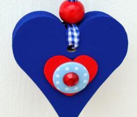 Small wooden chunky Heart