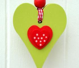 Small wooden chunky Heart