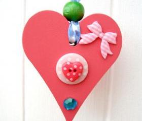 Small wooden chunky Heart