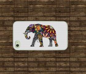 Iphone case - Colorful Elephant , Iphone 4 case , Iphone 4s case