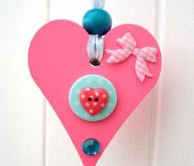 Small wooden chunky Heart