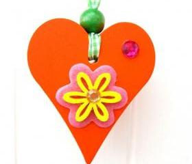 Small wooden chunky Heart