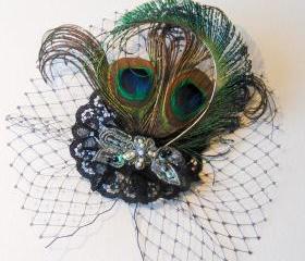 Peacock Feather Fascinator.