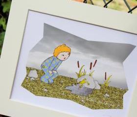 Illustrative print - Charlie's frog (12" x 10" / 305mm x 255mm)