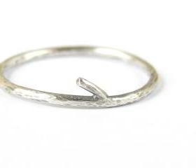 Branch ring. Simple minimalist sterling silver ring.
