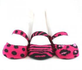 Punk Rock Socks Non Slip Pink And Black