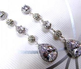 SIMONE Cubic Zirconia Drop Dangle Earrings