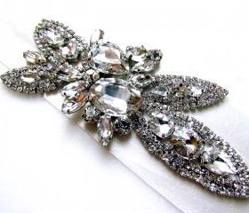 Pippa Rhinestone Bridal Sash Belt