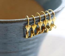 Scalloped Leverback Raw Brass Earwires