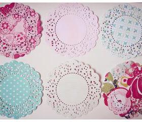 6 Parisian Lace Doily paper / pack 