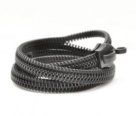Zipper jewelry - handmade bracelets in black.