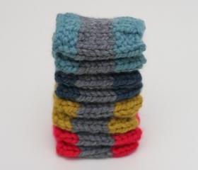 Kids Paws - Fingerless Mittens for Children - Kids Handwarmers in Mustard and Gray
