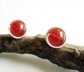 Red Hot 925 Studs