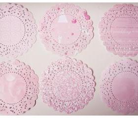 Parisian Lace Doily Wedding for Scrap booking or card making / pack 