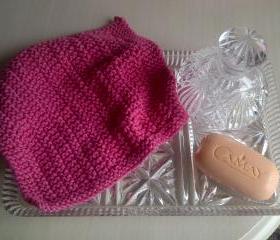 Pink Face/Wash Cloth or Dishcloth - 100% cotton
