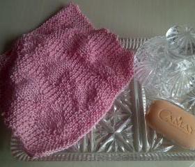 Pink Baby Hearts Cotton Wash Cloth - Great Gift for a Little Girl